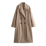New Soft Double Buckle Dress Loose Coat