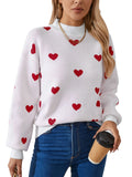 And Winter Valentine's Day New Sweater Women's Fashion Love To The Collar Collar Knitted