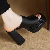 Ultra-High And Waterproof Table Slippers Coarse And Short Side Of The Show A Word High-Sight Cool Drag