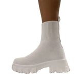 Large-Size Women's Shoes Flying Sports Short Boots 2025 Autumn And Winter Women's Boots Large Size Pedal