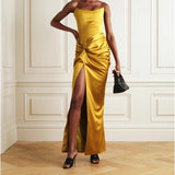 2022 Autumn Women's French Sexy Sling Dress Dress High-End Open Skirt Dress