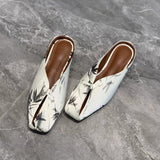 Half Slippers Women Wear 2025 Summer New Chinese Style Bamboo Tie Flat Bottom Muller Leisure Cold