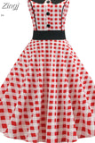 Polka Dot Printed Vintage Dress Women Summer Y2K Retro 50s 60s Pin Up Rockabilly Party Dress Robe