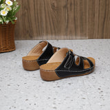 2025 New Slippers Thick Bottom Hollow Slope With Large Size Flip-Flop Women's Shoes Fish Mouth