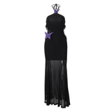 Zingj 2024 Autumn New Sexy Temperament A Word Shoulder Hanging Neck Butterfly Decoration Slim Holiday Dress
