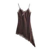 Women's Explosive Fashion Leisure Vacation Lace Asymmetric Sling