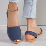 Dew Back Empty Flat-Soled Casual Sandals 2025 New Rear-Stumbling Women's Shoes Beach