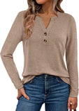 2025 Spring And Autumn Women's Long Sleeves V-Neck Shirt Home Business And Leisure Shirt