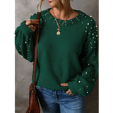 Autumn And Winter New Large-Size Loose Long-Sleeved Nail Ball Collar Collar Women's Sweater