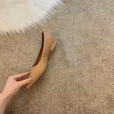 Women In The Spring Of 2025 New Pointed Light-Sed Flat Single Shoes Low Heel Shoes Working