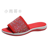 Water Drill Flying Weave Breathable Slippers Female Word Fish Mouth Toe Cool Slippers