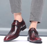 Zingj Fashion Shoes Square Head British Men's Business Leather Shoes Casual Large-Size Leather Shoes Cover Foot Men's