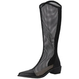White Boots Female Knight Boots Sleeves Hollow Mesh Yarn Tart Boots High-Boel Boots Cool Boots Long-Boel Large