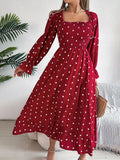 Shooting 2025 Autumn And Winter Leisure Wood Ear Side Leading Wave Big Swing Dress