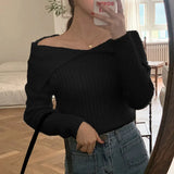 Solid Lapel Neck Fuzzy SweaterOutfit