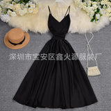 Zingj Gentle Wind Dress Goddess Seaside Resort Dress Ins Careful Machine Back Strap Waist