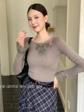 Xixi Autumn 2025 New White Standard Elegant Slanted-Sleeve-Sleeve Jacket Sweater