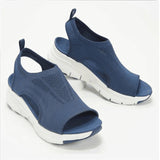 Sandals Women 2025 Autumn And Summer Net Cloth Thick Soles Of The Pedal Fish Mouth Flying Leisure Sports Large Women's