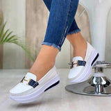 2025 New Pine Cream Bottom Round Head Solid Single Shoes Light Mouth Pedal Thick Sole Single Shoe
