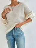 Fashion Sexy Hollow Knitted Sweater Collared Bat Shirt