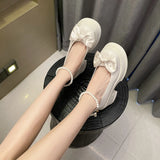 Zingj Mary Jane Single Shoes Female 2024 Spring New Fashion Sweet Thick Bottom Shallow Mouth With Skirt Thick Heel Small Leather Shoes-Outfit