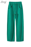 Loose Sweatpants 2023 Autumn Women Red Sport Pants High Waist Loose Trouser Female Fashion Streetwear Straight