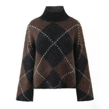 For Women's INS Burst High-Necked Collar Loose Knitted Sweater + Half-Dress
