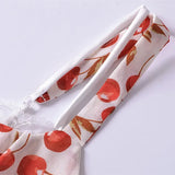 Cherry Print Strap Midi Dress-Outfit