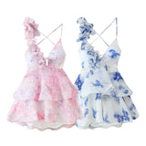 Women's Explosive V-Neck Flower Tender Dress