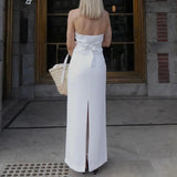Zingj 2023 New Women's Fashion Sexy Two-Piece V-Neck Strap Top Low Waist Slit