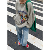 Vintage Billiards Print Downtown Sweater-Outfit