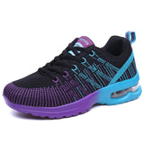 Women's Shoes Spring New Mesh Fly Weaving Breathable Lightweight Air Cushion Sneakers Women's Korean Version Of Student Casual Running