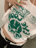 Eye Look Graphic Crop Tank Top- Outfit