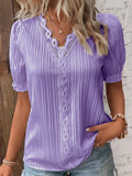 Summer New Holiday Fashion Hollow Short-Sleeved Women's