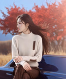 Red Sweater Women's Autumn And Winter Thick Knitted Shirt Fashion Life Year Short-Lived In The Middle Of The Year To Play The Bottom