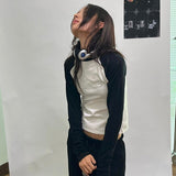 Vintage Raglan Long Sleeve Crop TopOutfit