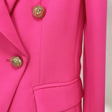 2025 Star Fashion Metal Lion Head Buckle Double Buckle Blazer