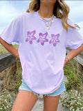 Print A Wide-Cut Short-Sleeved Women's T-Shirt Large Version Of Casual T-Shirt