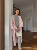 2025 New Long Imitation Sting Cardigan Women Hot Selling Lazy Wind Knitted Sweater With
