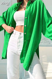 Shirt Women Single Breasted Blouse Ladies Casual Solid Color Oversized Top Women Loose Casual Chemise