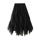 Yarn Skirt Half-Dress Woman 2025 High-Waisted Small Net Yarn Skirt Skirt Dress
