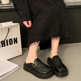 Boken Baotou Half Slippers Women Wearing Lazy One Foot Pedal Noodles Spring And Summer 2025 New Muller Cold