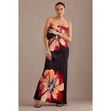 Summer New Fashion Print Medium Long Sexy Brated Hip Dress