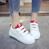 Children 2025 New Casual Shoes Fashion Women's Shoes Students Breathable Magic Sticker Small White Shoes Spring Summer Flat Plate