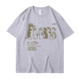 Cartoon Cat Print Oversized Short Sleeve TeeOutfit
