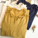 Women Summer Thin Sun-proof Solid Ins Simple All-match Daily Tops Tender Elegant Harajuku Vintage Female Blusas