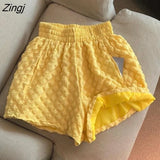 Women Pure Minimalist Folds New Design Summer Fashion Daily All-match Pockets Ulzzang Loose Ladies Streetwear Retro