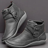 Women's Shoes British Style Shoes Martin Boots Women's Fashion Pure Color Short Boots Casual Large Size Women's
