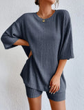2025 Fashion Casual Spring Round-Neck Loose Women's Shorts