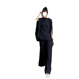 Able Temperament Of Salt Feeling Fried Street Lively Age Reduction Chiffon Broad Leg Pants Two Sets Of Women's
